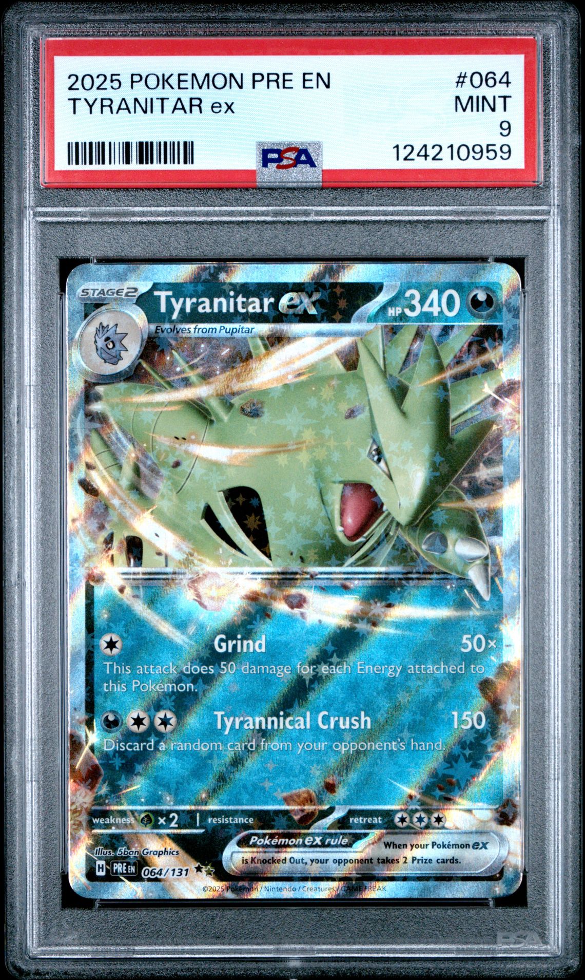 2025 Pokemon POKEMON PRE EN-PRISMATIC EVOLUTIONS #064 Tyranitar Ex front