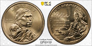 2022-D $1 Native American, Position B First Strike MS67