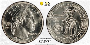 2025-S 25C Juliette Gordon Low First Strike MS67