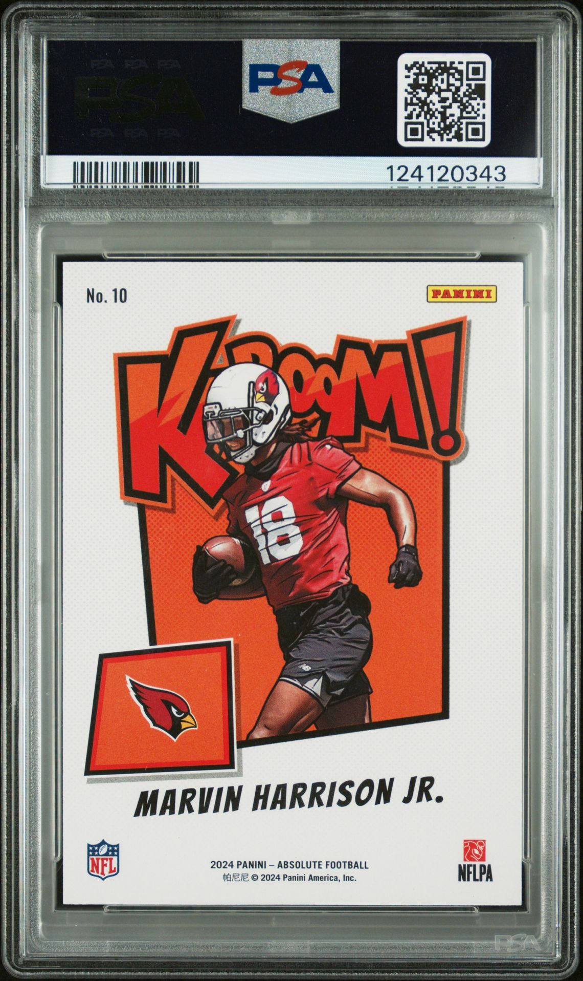 2024 Panini Absolute Kaboom! Horizontal Marvin Harrison Jr. #10 Mint 9 back