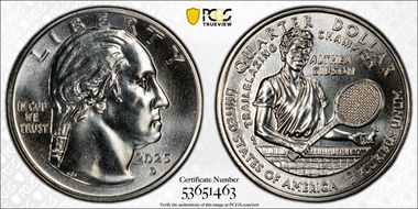 2025-D 25C Althea Gibson MS66