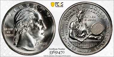 2025-P 25C Althea Gibson First Strike MS66