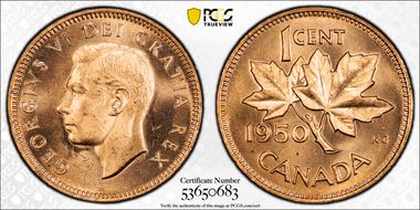 1950 1C MS65RD