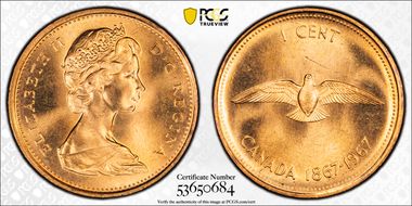 1967 1C MS65RD
