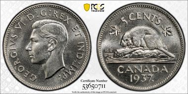 1937 5C Dot MS66