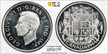 1944 50C Narrow Date MS64