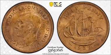 1939 1/2D S-4115 MS64RB