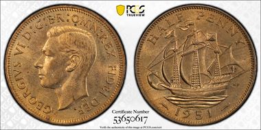 1951 1/2D S-4118 MS64RB