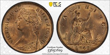 1862 1/4D S-3958 Small 8 MS64RB