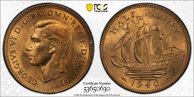 1940 1/2D S-4115 MS65RD