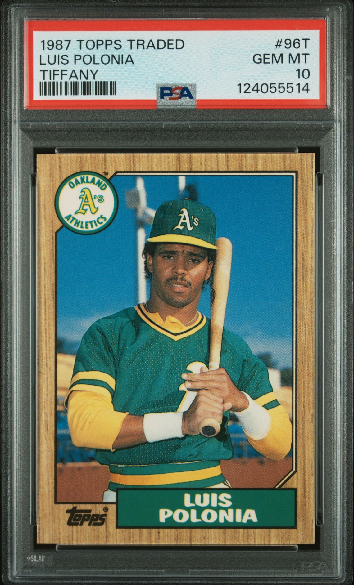 1987 Topps TOPPS TRADED TIFFANY #96T Luis Polonia front