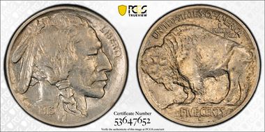 1913-S 5C Type 1 AU58