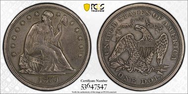 1870 $1 XF45