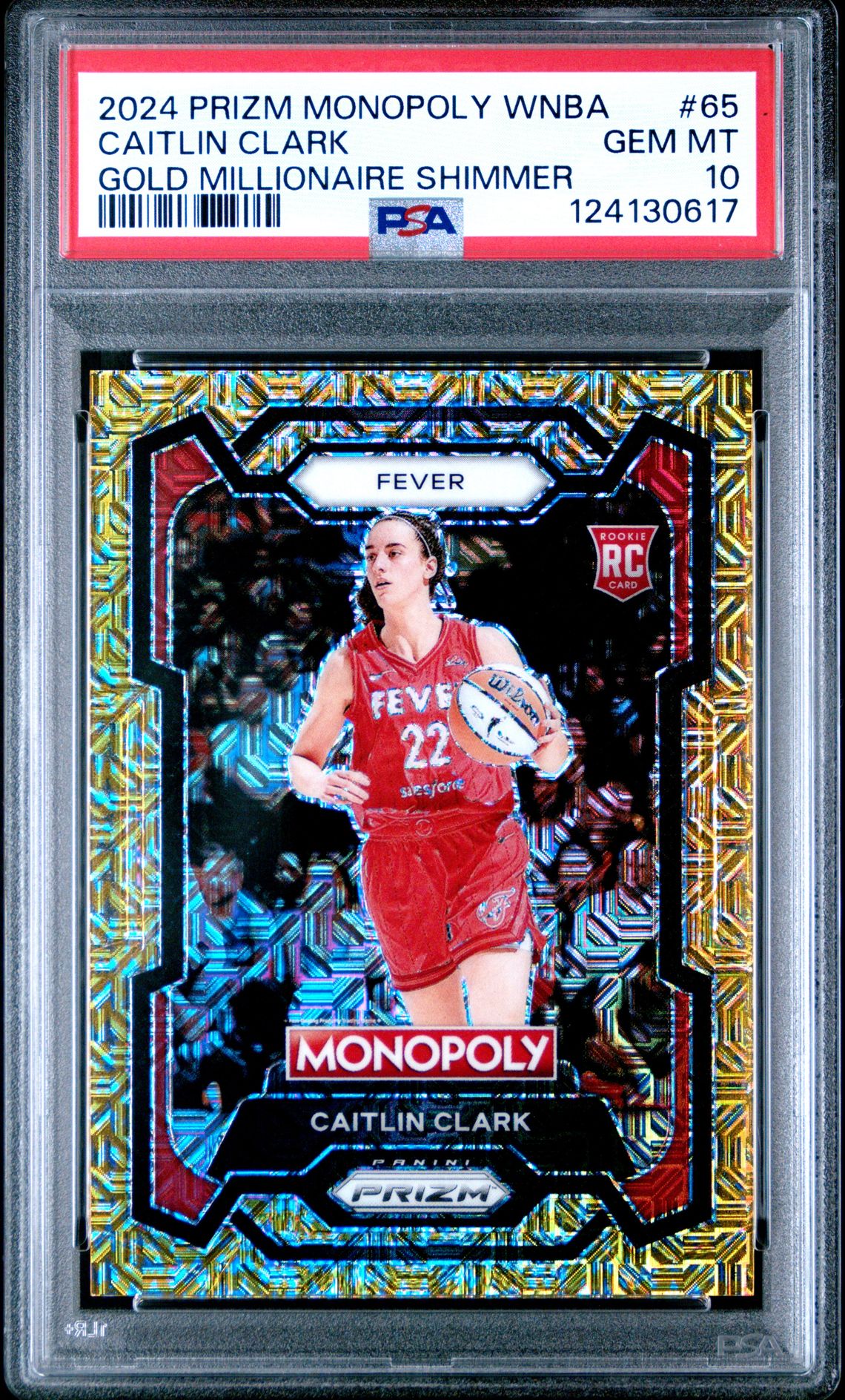 2024 Panini PANINI PRIZM MONOPOLY WNBA RED CLASSIC ICON #65 Caitlin Clark front