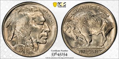1938-D/D 5C Buffalo, RPM-2 MS66
