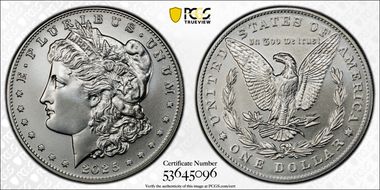 2025 $1 Morgan Dollar First Strike MS70