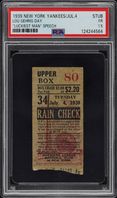 "Luckiest Man" Speech slab