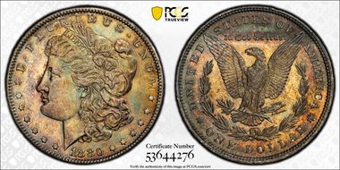 1880 $1 AU58+