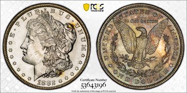 1882-O $1 VAM 7, O/O MS63