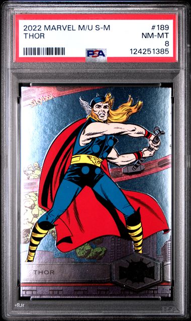 2022 SkyBox SKYBOX MARVEL METAL UNIVERSE SPIDER-MAN Thor front