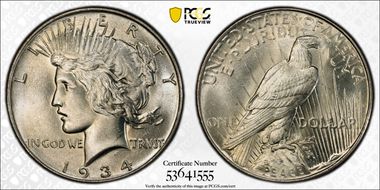 1934 $1 MS65