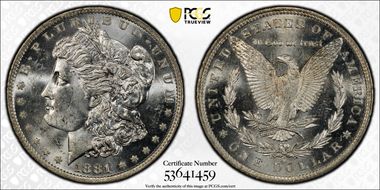 1881-O $1 MS62