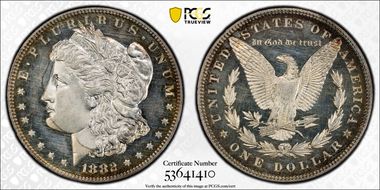 1882 $1 PR63CAM