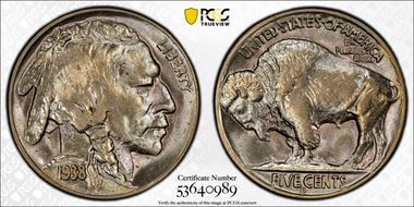 1938-D/S 5C Buffalo MS63