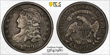 1829 10C Small 10C VF35