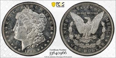 1898 $1 MS62DMPL