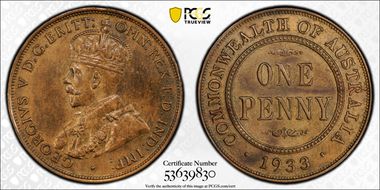 1933/2 (m) 1D AU58BN