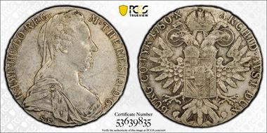 "1780"-S.F. Thaler Modern Restrike (1853-Present) AU50
