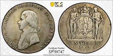 1804-A Thaler KM-368 Dav-2603 VF25