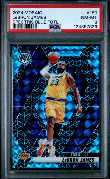 2024 Panini Mosaic Blue #180 LeBron James front