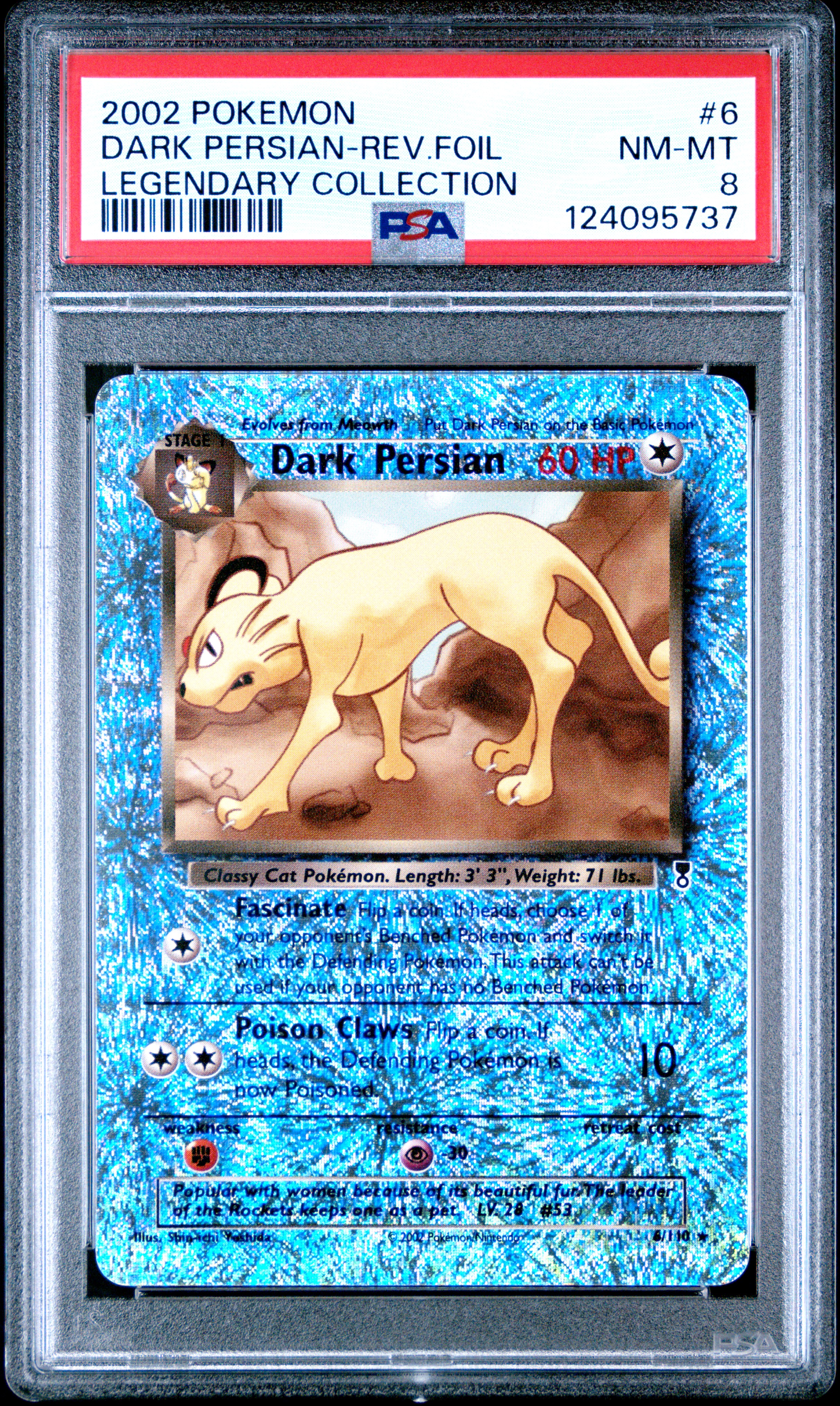 2002 #6 Dark Persian-Reverse Foil PSA 8 Legendary Collection