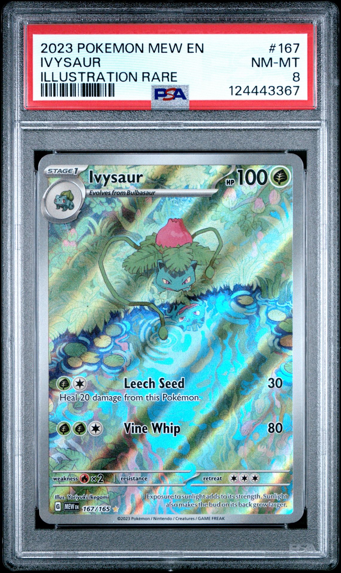 2023 Pokemon Mew En-151 Ivysaur #167 (Illustration Rare) Nm-Mt 8 front