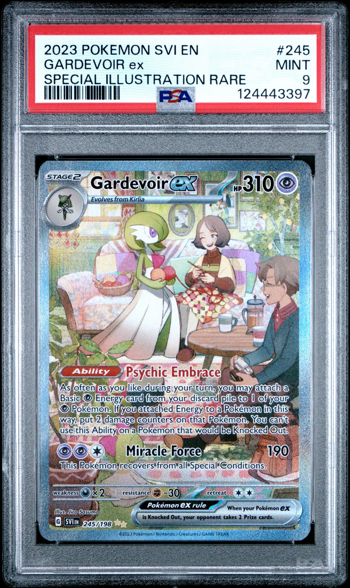 2023 Pokemon Svi En-Scarlet & Violet Gardevoir Ex #245 (Special Illustration Rare) Mint 9 front