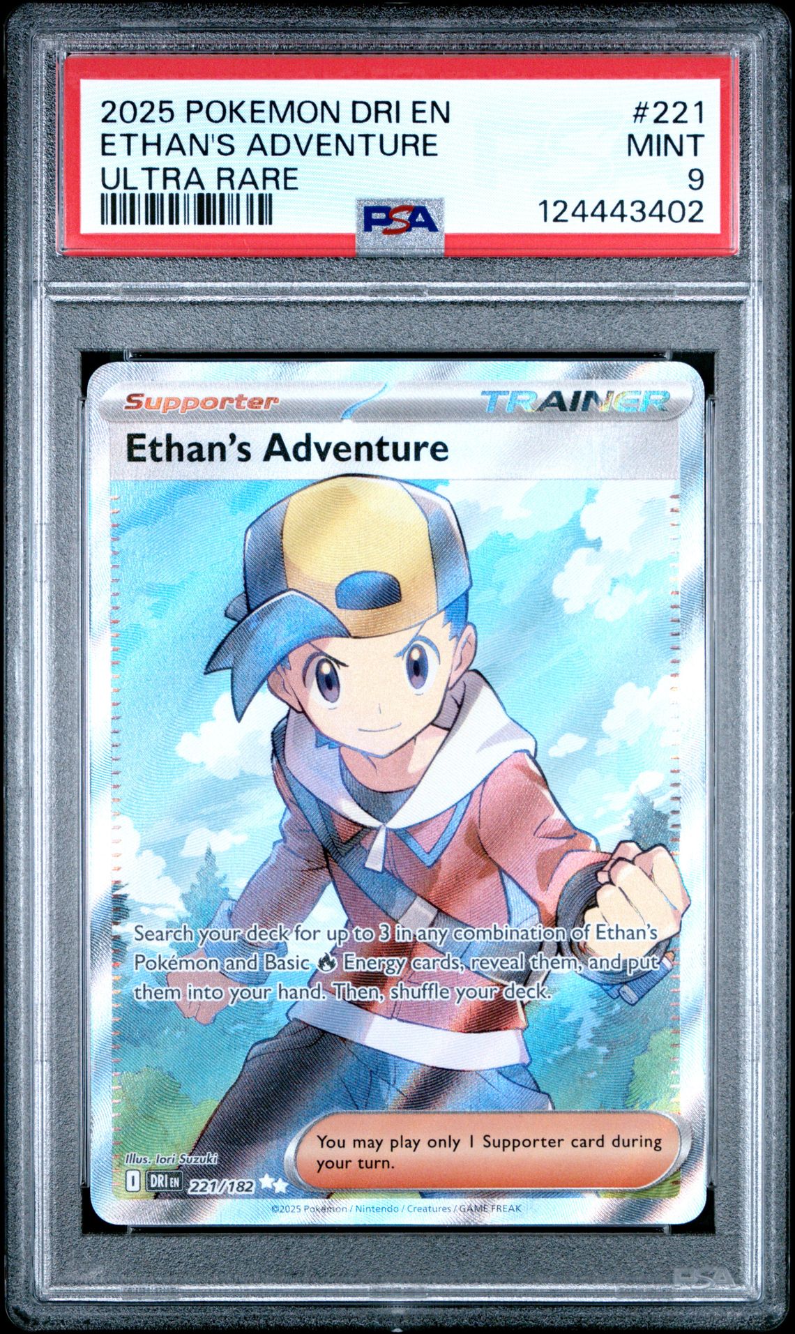 2025 Pokemon Dri En-Destined Rivals Ethan's Adventure #221 (Ultra Rare) Mint 9 front