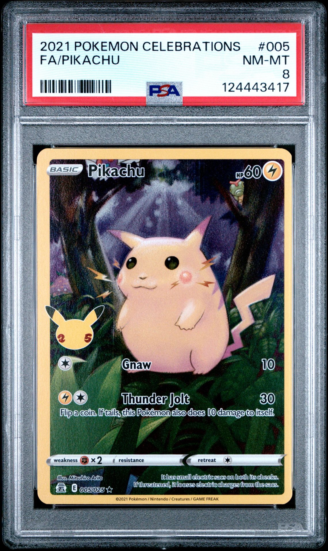 2021 Pokemon Celebrations Fa/Pikachu #005 Nm-Mt 8 front