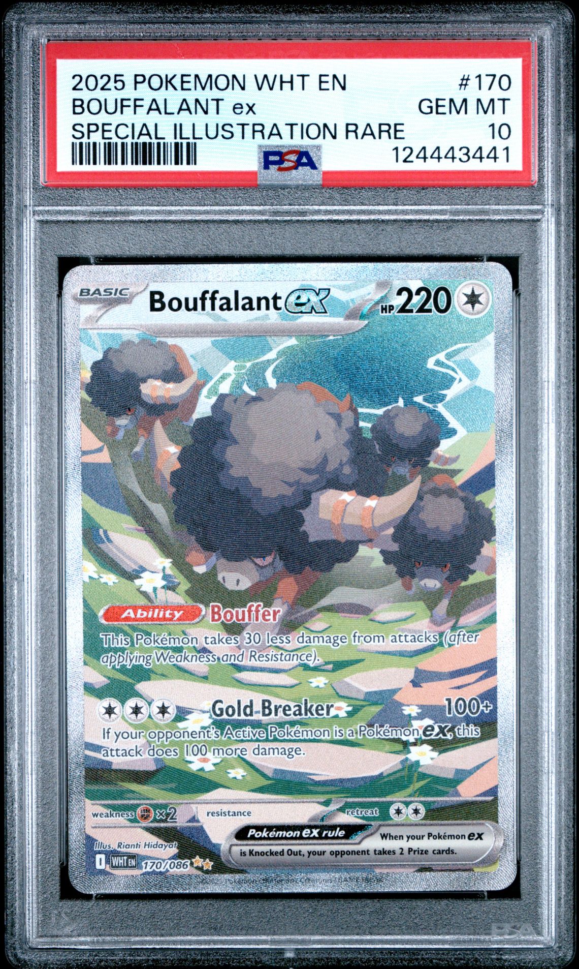 2025 Pokemon Wht En-White Flare Bouffalant Ex #170 (Special Illustration Rare) Gem Mt 10 front