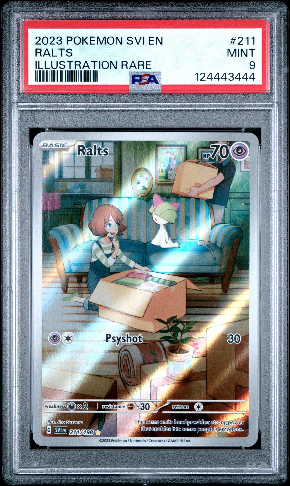 2023 Pokemon Svi En-Scarlet & Violet Ralts #211 (Illustration Rare) Mint 9 front