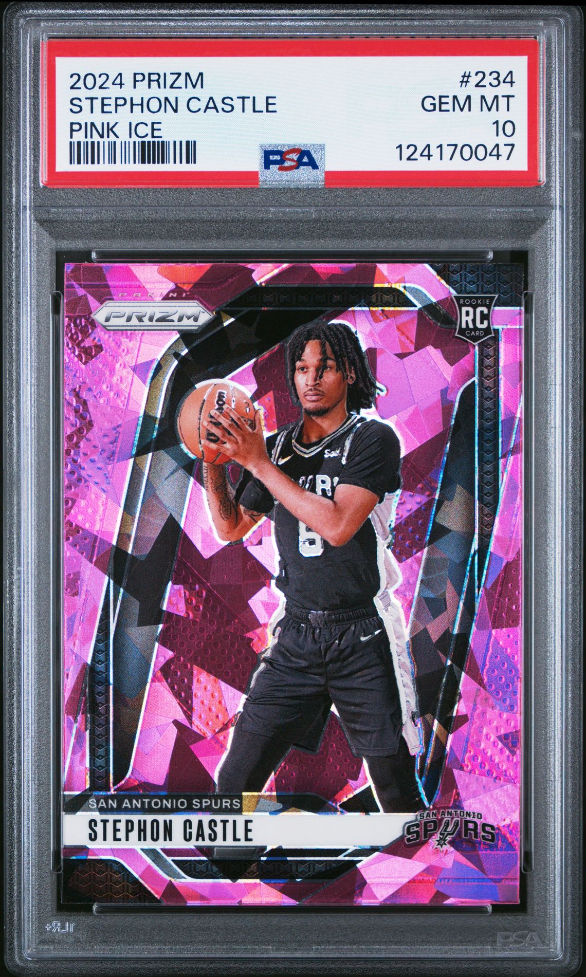 2024 Panini Prizm Stephon Castle #234 (Pink Ice) Gem Mt 10 front