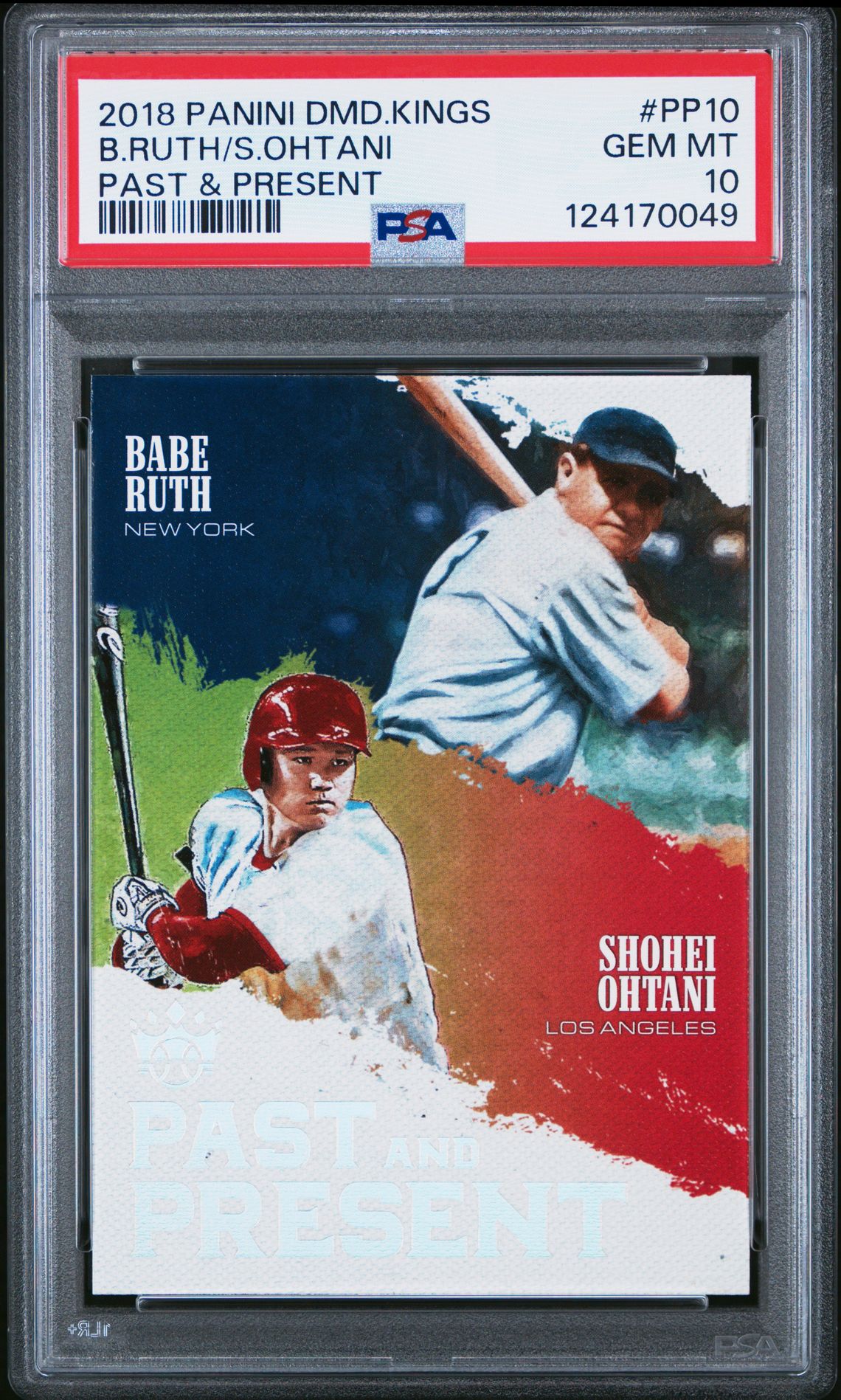 2018 Panini Diamond Kings Past & Present B.ruth/S.ohtani #Pp10 (Past & Present) Gem Mt 10 front