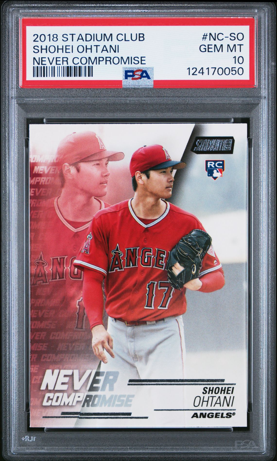 2018 Stadium Club Never Compromise Shohei Ohtani #Nc-So (Never Compromise) Gem Mt 10 front
