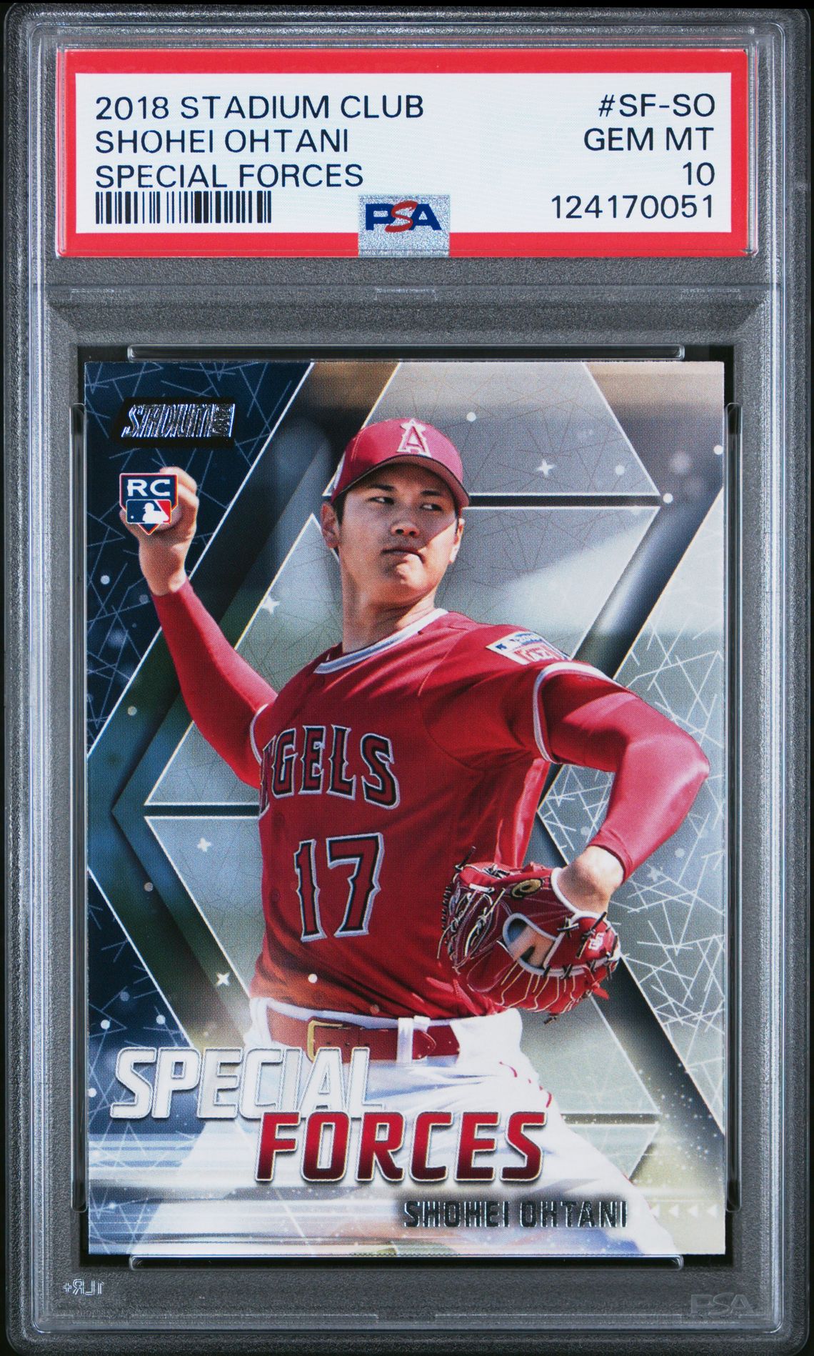 2018 Stadium Club Special Forces Shohei Ohtani #Sf-So (Special Forces) Gem Mt 10 front