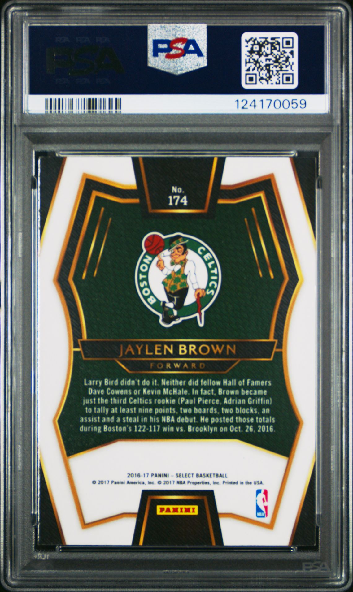 2016 Panini Select Jaylen Brown #174 Nm-Mt 8 back