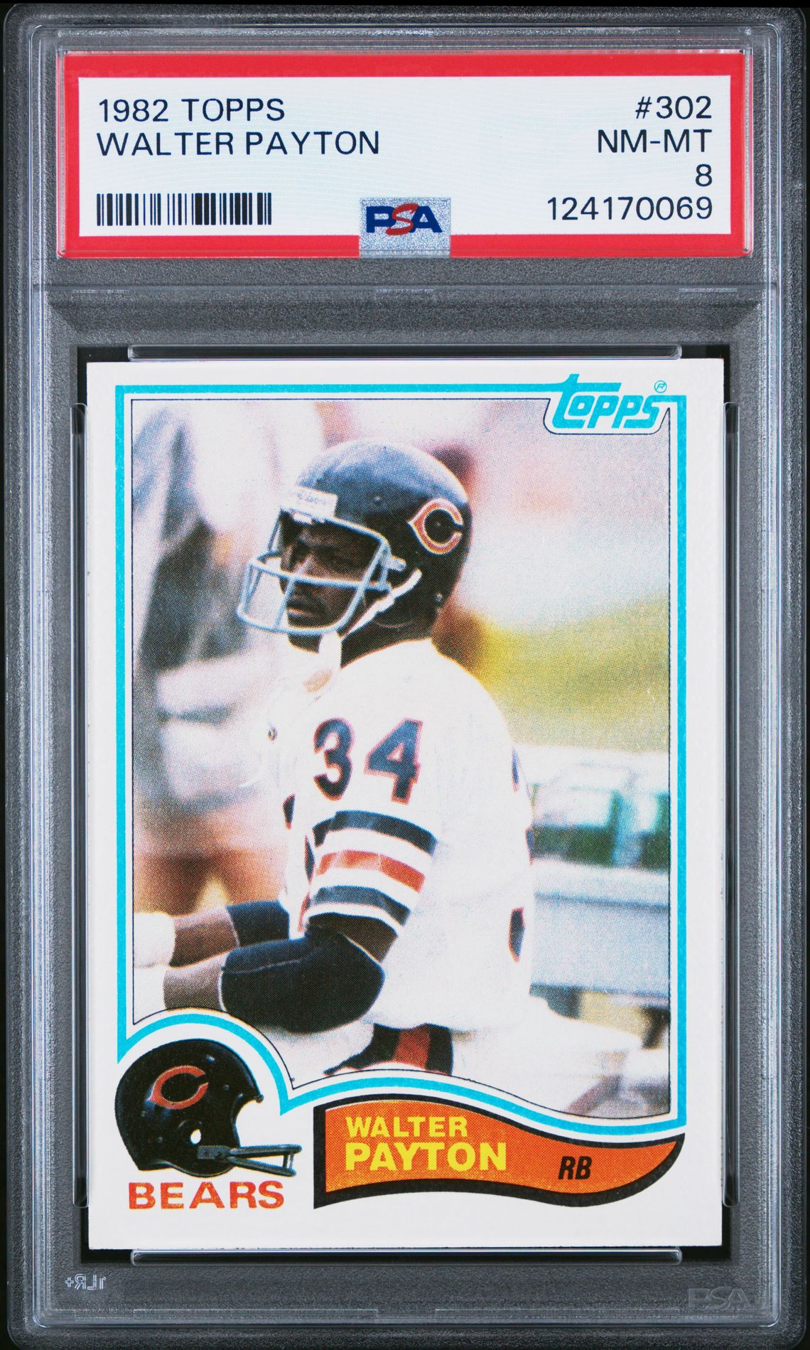 1982 Topps Walter Payton #302 Nm-Mt 8 front