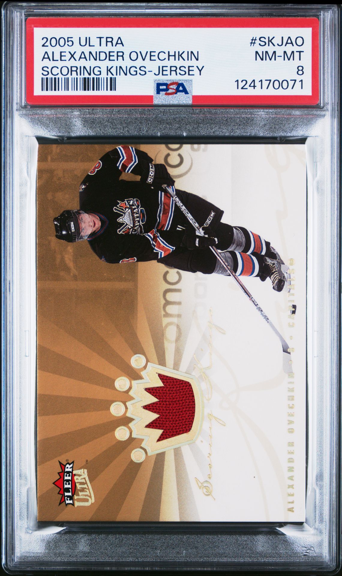 2005 Ultra Scoring Kings Jersey Alexander Ovechkin #Skjao (Scoring Kings-Jersey) Nm-Mt 8 front