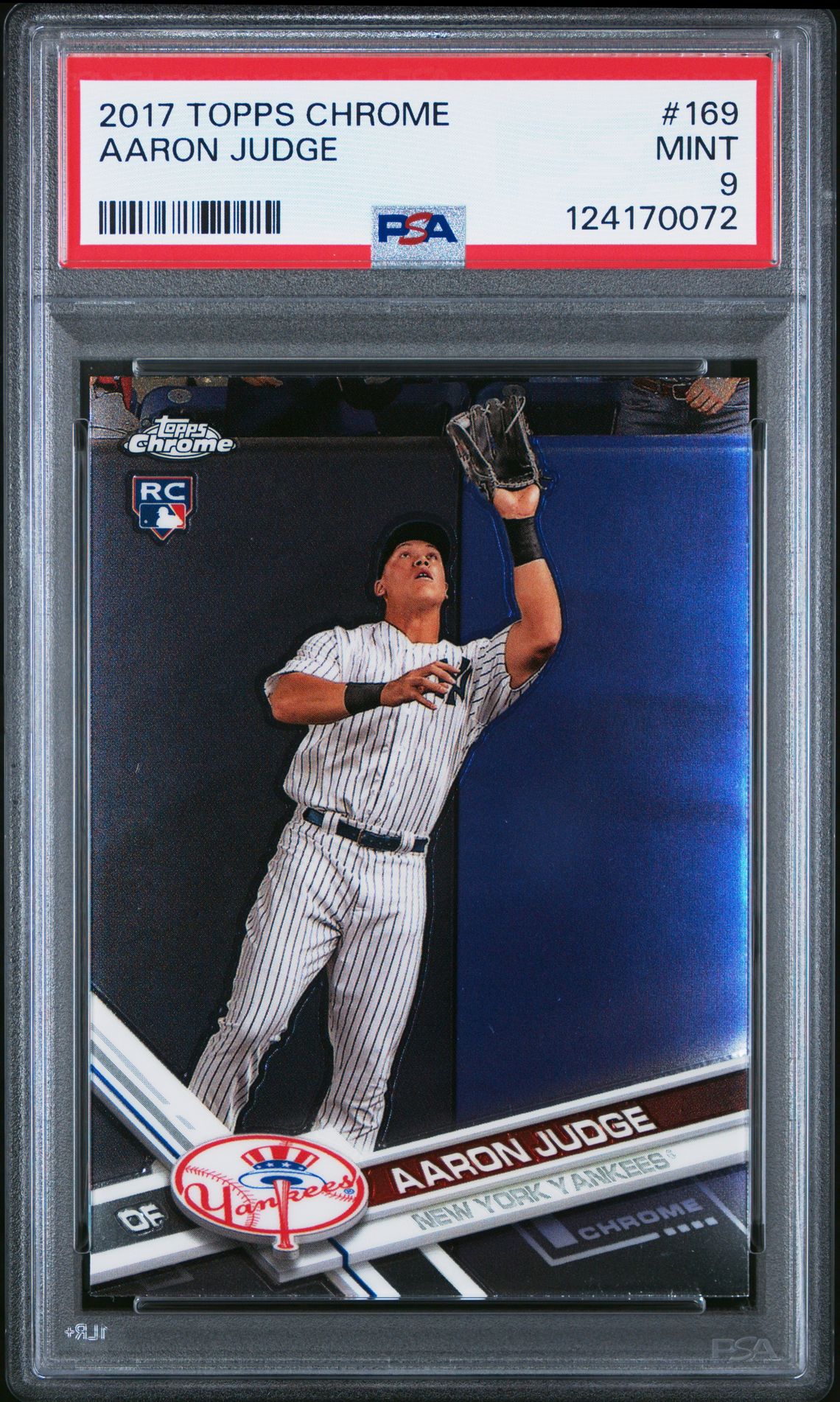 2017 Topps Chrome Aaron Judge #169 Mint 9 front