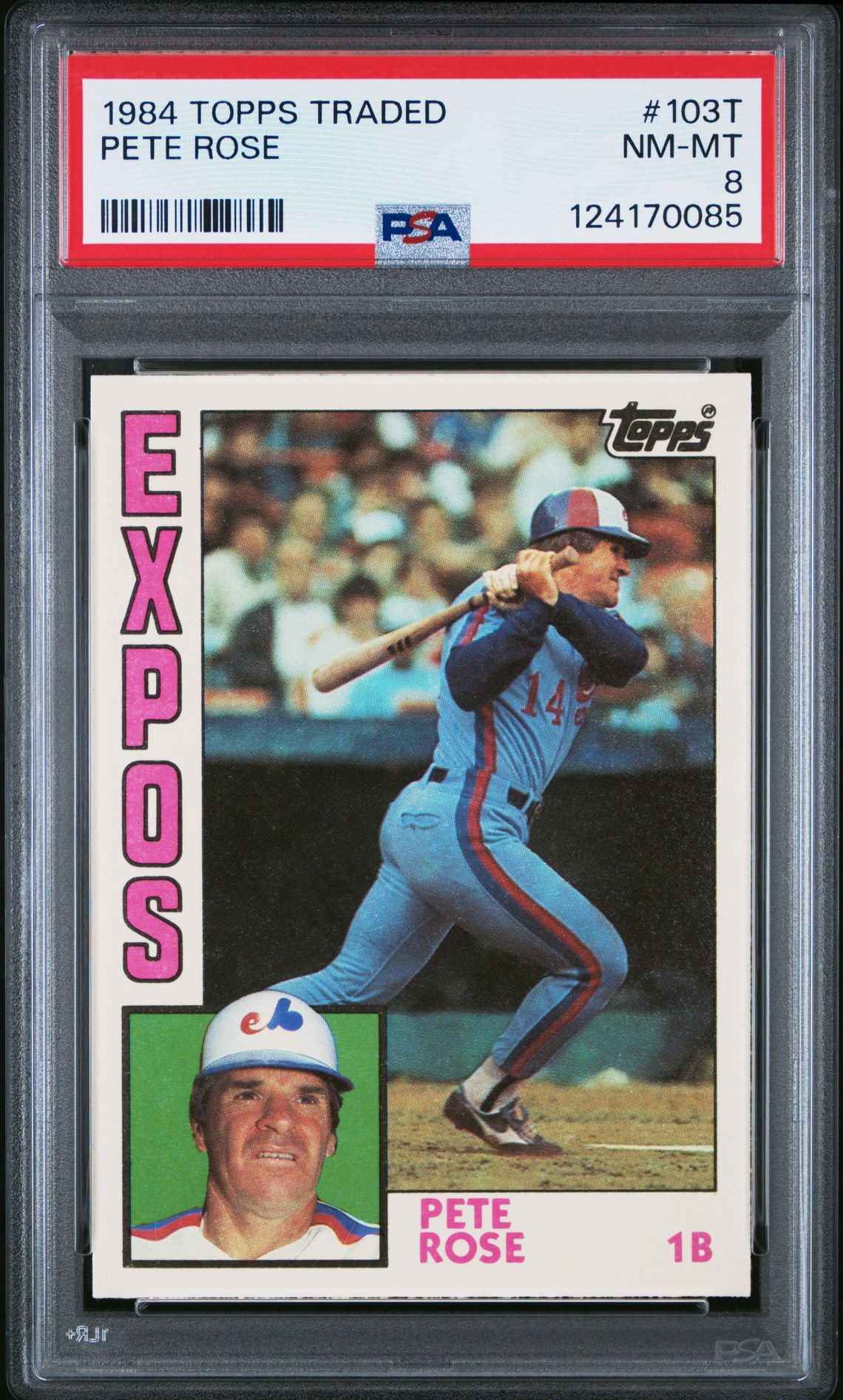 1984 Topps Traded Pete Rose #103T Nm-Mt 8 front